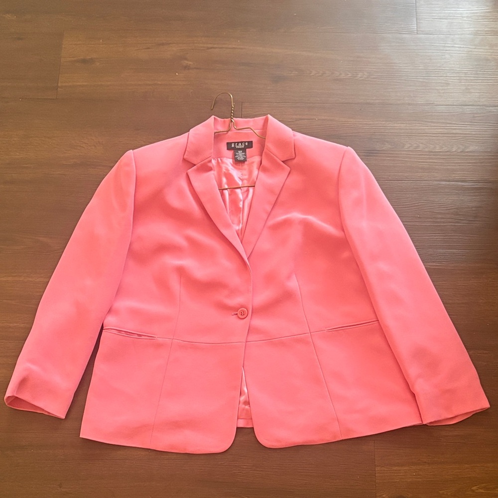 Grace Barbie Pink Single-Button Blazer